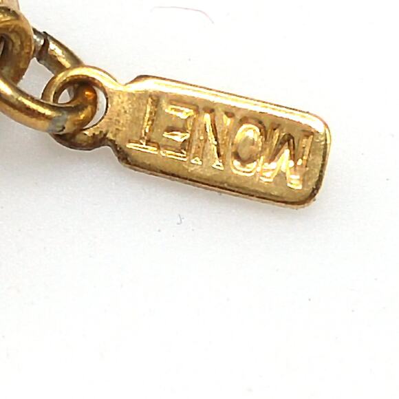 Vintage Swarovski Purple Crystal Pendant Necklace & Earrings, Monet Chain, 1990s - Picture 7 of 10